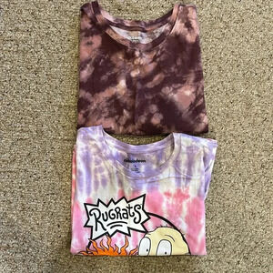 Women’s lot of two tie-dyed T-shirts size large